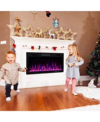 Fireplace 40 Inches Recessed and Wall Mounted for 2' x 6' Stud