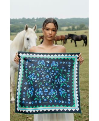 Garden Nocturne Double Sided Silk Scarf
