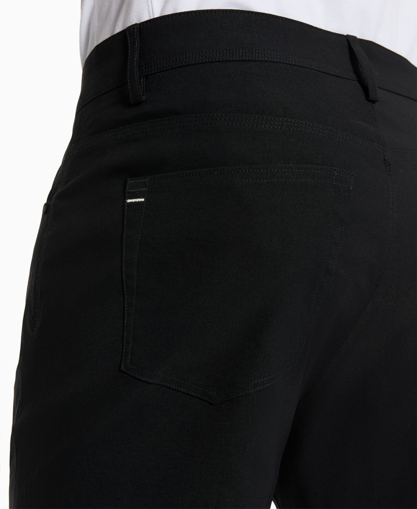 Мужские брюки Kenneth Cole Slim-Fit 5-Pocket Tech, цвет: Чёрный — фото 4
