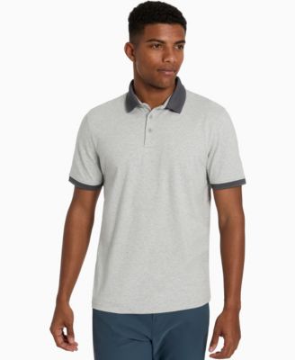 Men's Solid Button Placket Polo Shirt