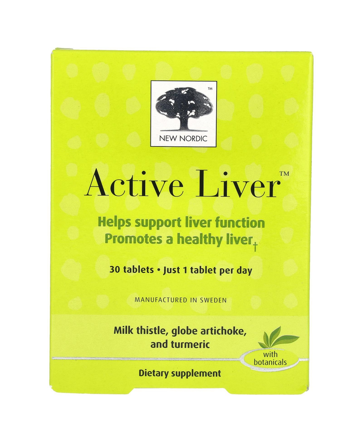 New Nordic Active Liver | Daily Liver Supplement | Milk Thistle, Artichoke & Turmeric | for