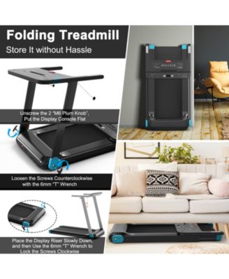 Folding Electric Compact Walking Treadmill with APP Control Speaker
