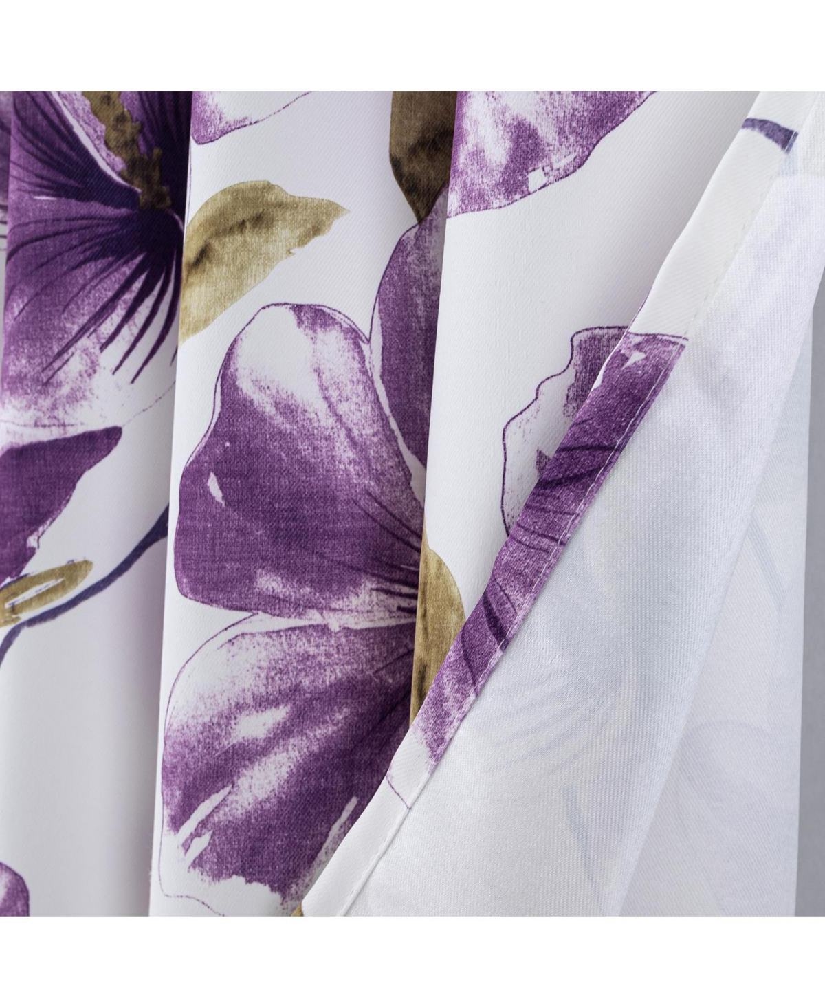 Rt Designer Collection April Printed Blackout Luxurious Decorative Grommet Curtain Panel 54" x 84" Lilac