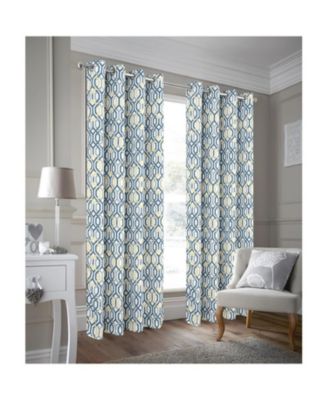 RT Designer Collection Rory Printed 2 Pack Blackout Luxurious Decorative Grommet Curtain Panel 36" x 84" Yellow