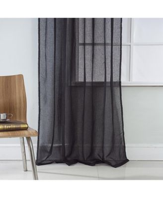 Astro Textured Rod Pocket Curtain Panel 54" x 90" Black