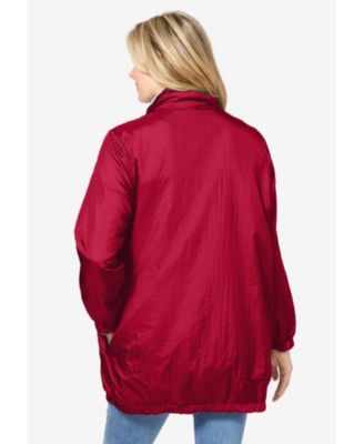 Plus Size Fleece Nylon Reversible Jacket