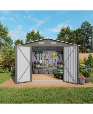 Streamdale 10x8 FT Metal Outdoor Storage Shed - Gray