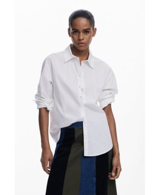 Women's A-line patchwork midi skirt