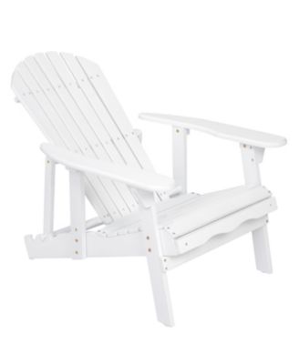 Acacia Wood Folding Adirondack Chair - Rustic Design