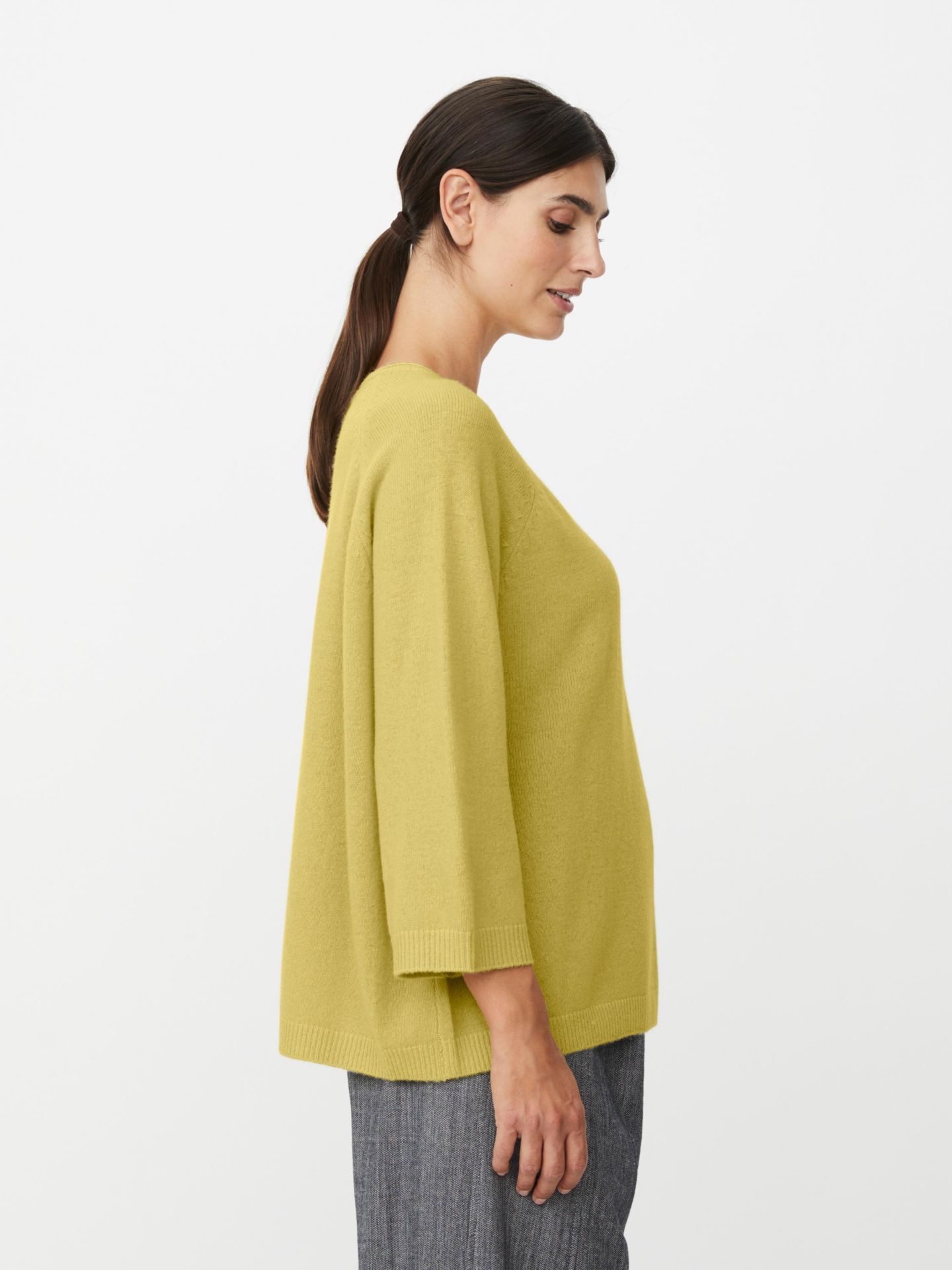 Женская блузка Masai Copenhagen Fabizia Round Neck Knitted, цвет: Приглушённый лаймовый — фото 3