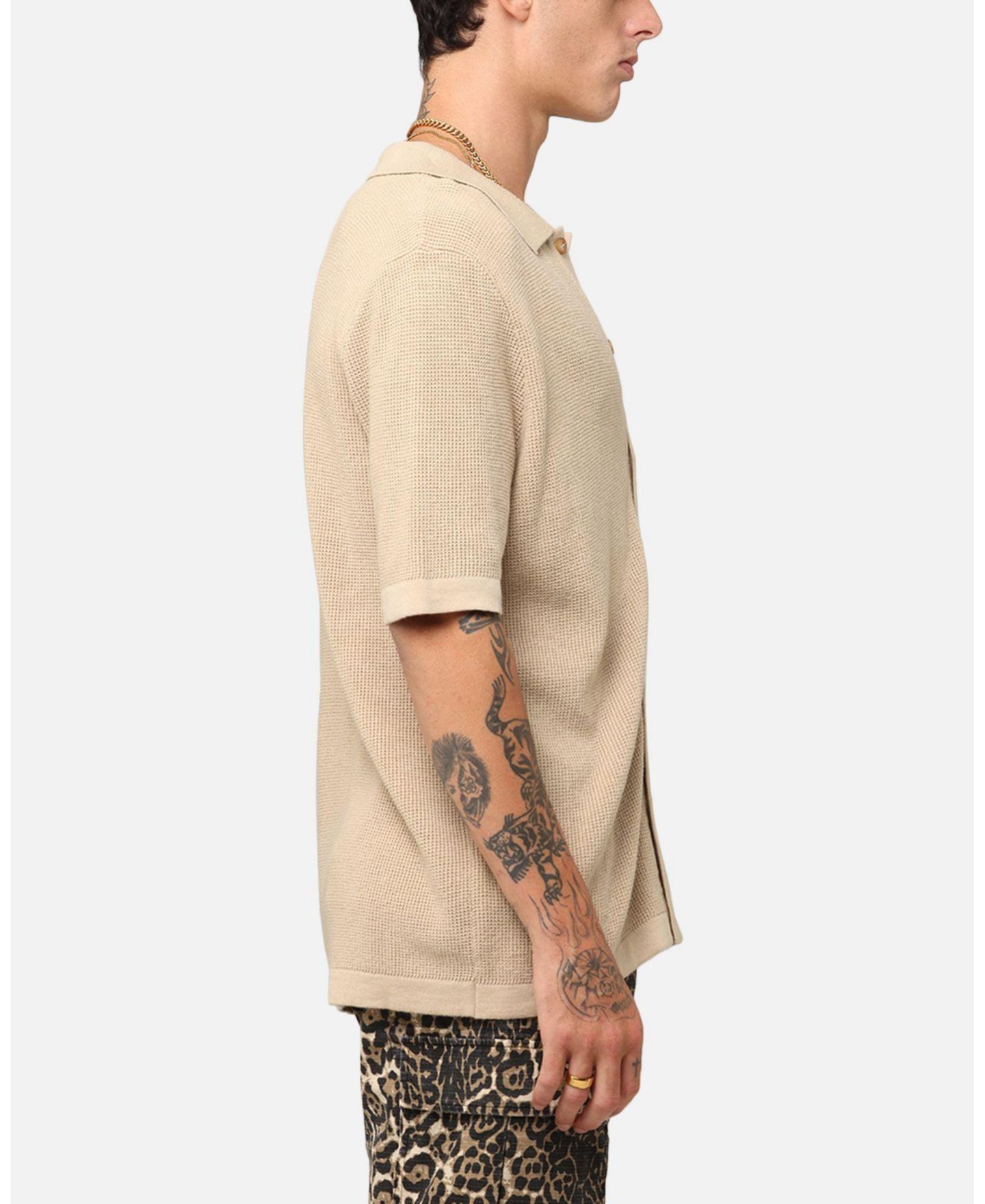 Мужская рубашка XXIII Zyair Knit Rib Button Up — фото 4