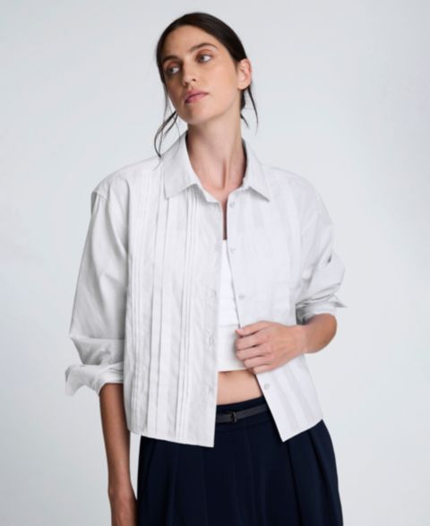 Женские куртки Kenneth Cole Cropped Tuxedo Style Button Down