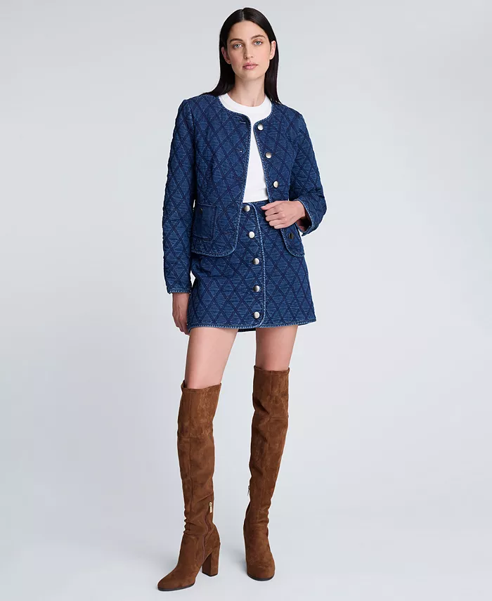 Women's Quilted Collarless Jacket - thumbnail 2