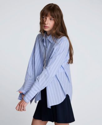 Women's Striped Button-Down Shirt