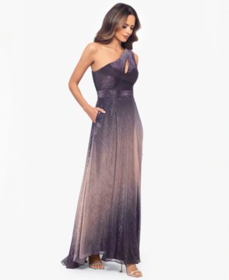 Women's One-Shoulder Crinkle Dress