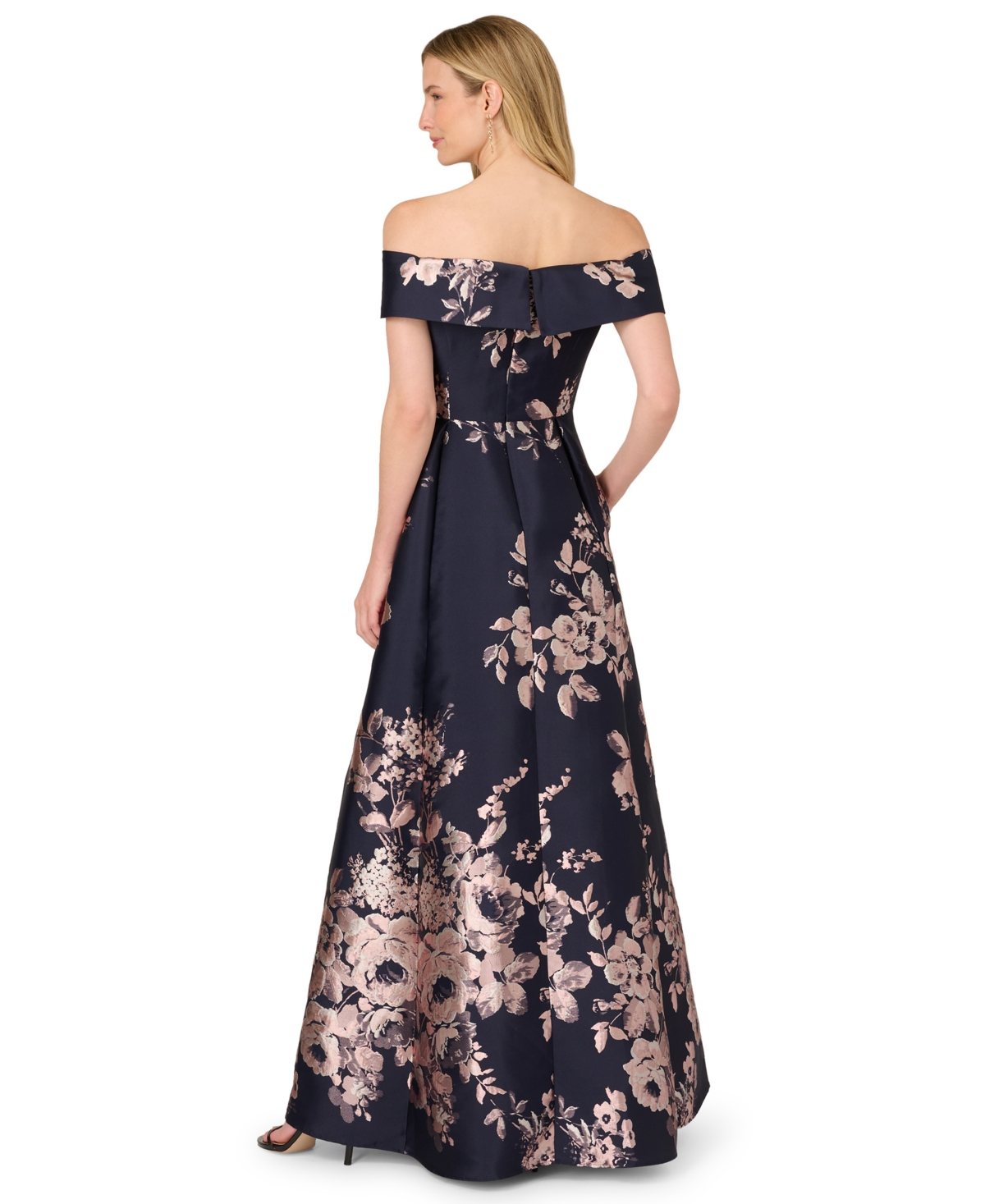 Adrianna Papell Petite Off-The-Shoulder Dress