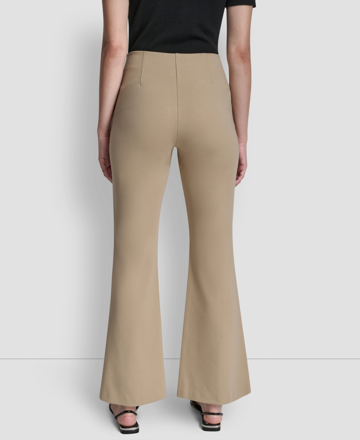 Dkny Women's Front Seam Flare Leg Pants In Brown