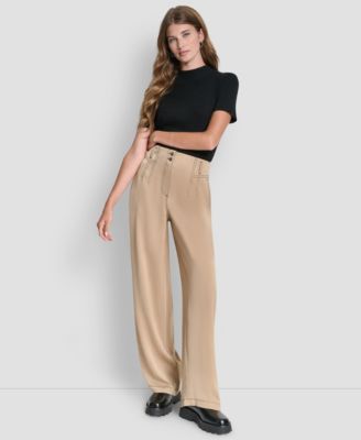 Women's Top Stitch Glazed Dressing Trousers