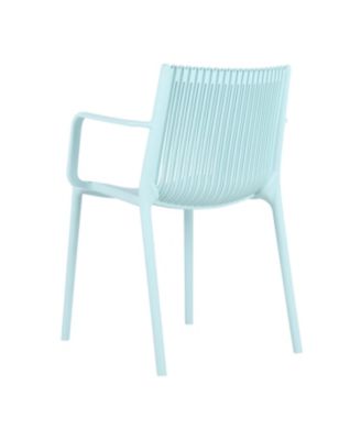 Streamdale Stackable Blue Armchair - Indoor/Outdoor, Ergonomic Design