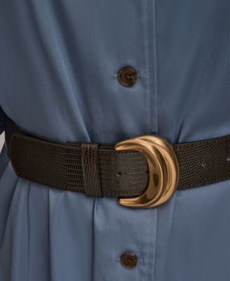 Plus Size Belted Shirt Dress