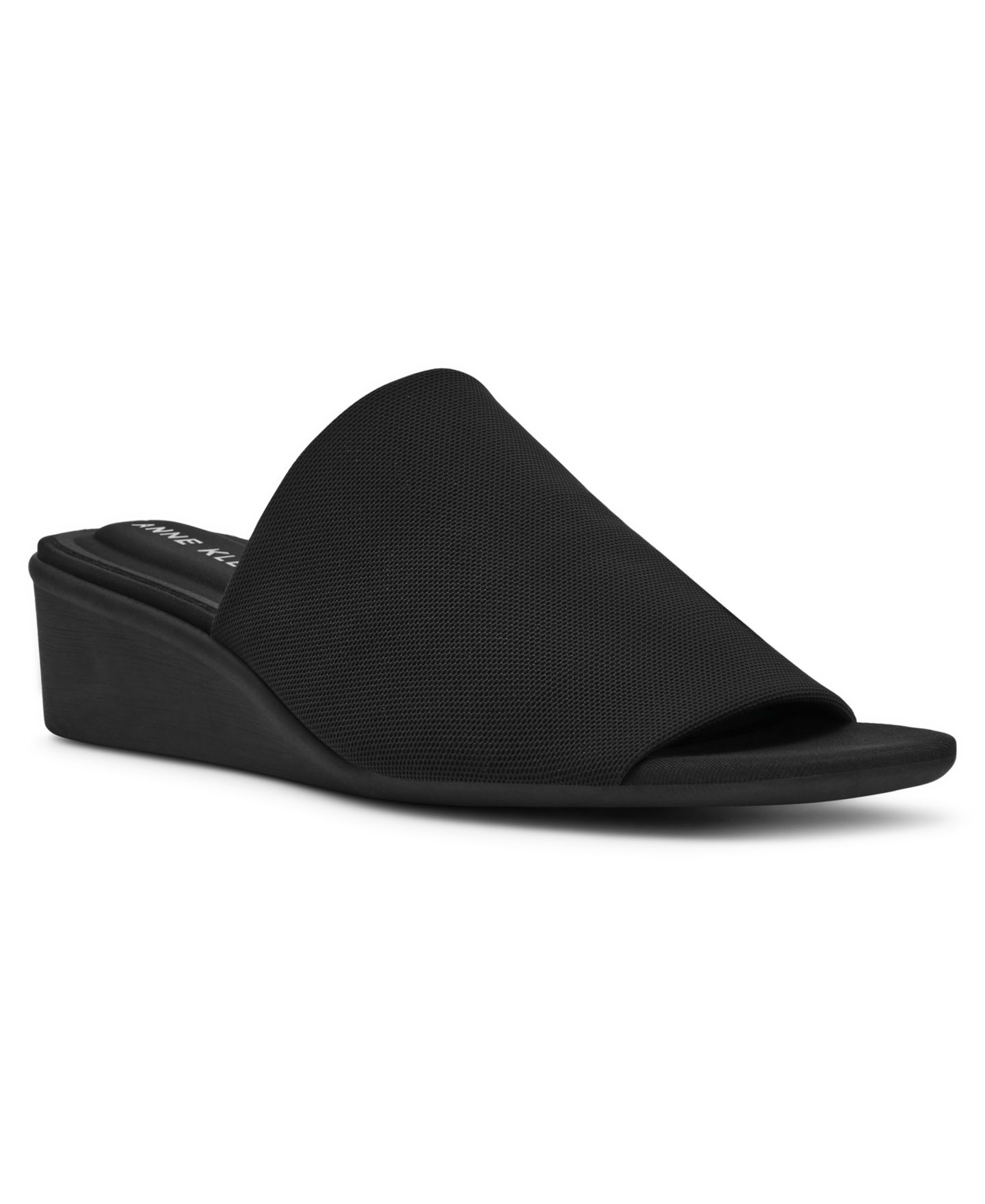 Женские сандалии Anne Klein Wishful Slip On Wedge, цвет: Чёрный — фото 1