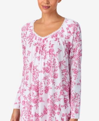 Women's Brushed Cotton Jersey Long-Sleeve Nightgown