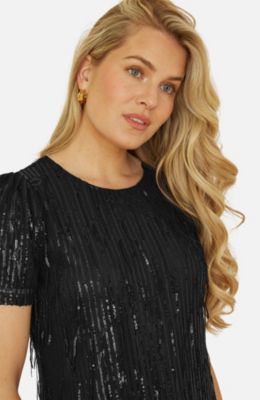 Women's Dripping Sequin Tunic Dress