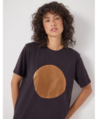 Women's Metallic Graphic Cotton T-Shirt