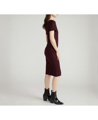 Plus Size Executive V Neck Ponte Dress