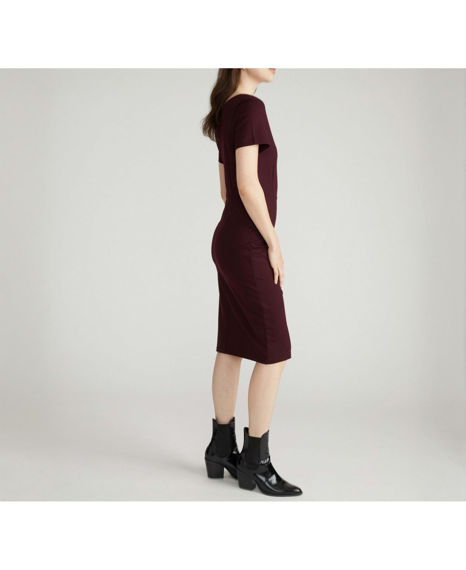 Plus Size Executive V Neck Ponte Dress