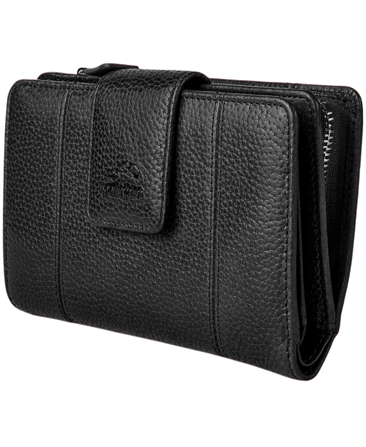 Mancini Fifth Avenue Rfid Secure Zipper Clutch