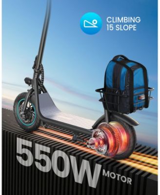Electric Scooter for Adults, Electric Scooters with Basket, Max 20 Miles & 18.6MPH Power by 550W, Foldable Adult Scooter
