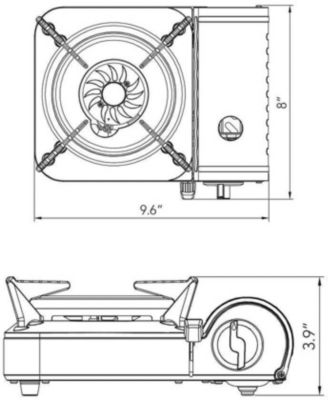 Emergency Gear Camping Mini Butane Portable Gas Stove with Carrying Case