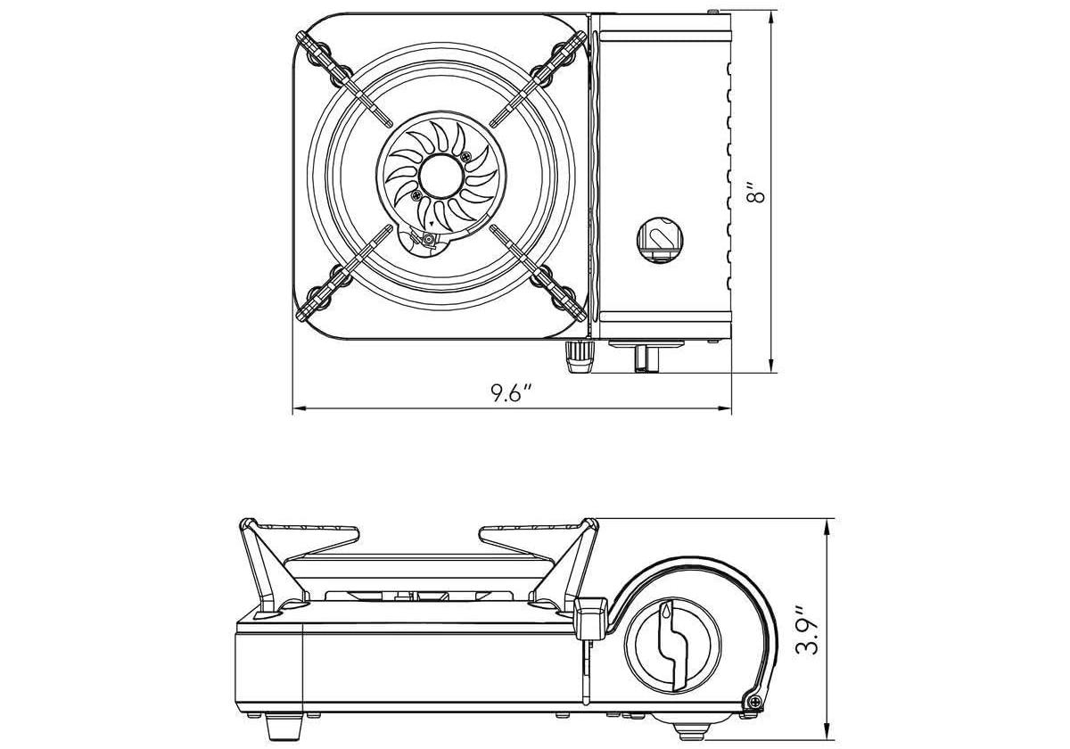 Emergency Gear Camping Mini Butane Portable Gas Stove with Carrying Case