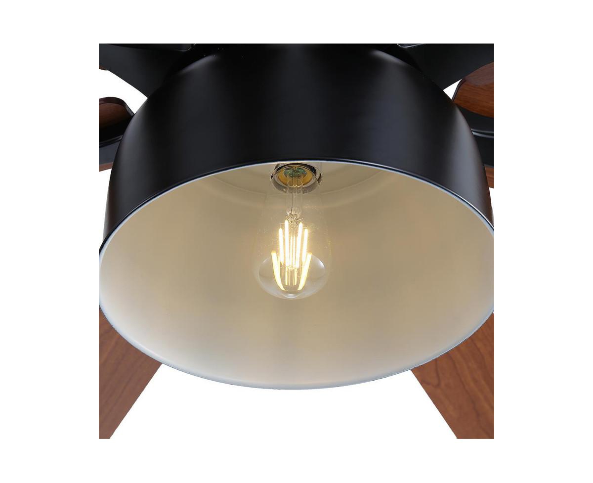 Sofucor -inch Modern Black 8-Blade Ceiling Fan with Remote Control and Timing Function