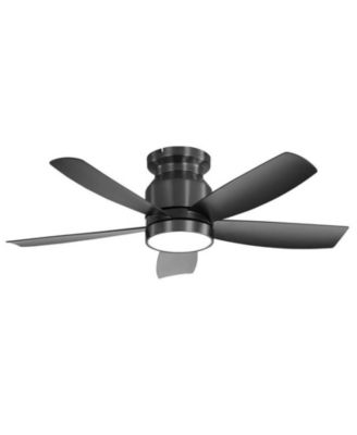 42-inch Modern Black 5-Blade Ceiling Fan With 6-Speed Adjustable Wind Speed and Light Kit