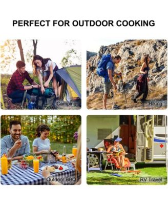 Dual Fuel Propane & Butane Stove with Carrying Case, Portable Camping Stoves with CSA Certification