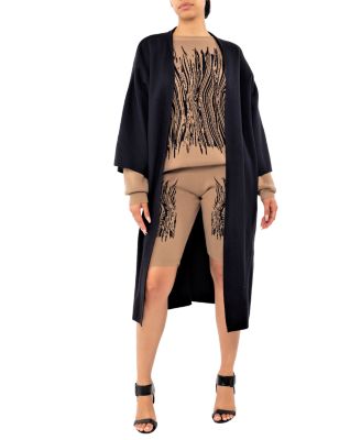 Women's Open Front Sweater Kimono Sleeve Duster