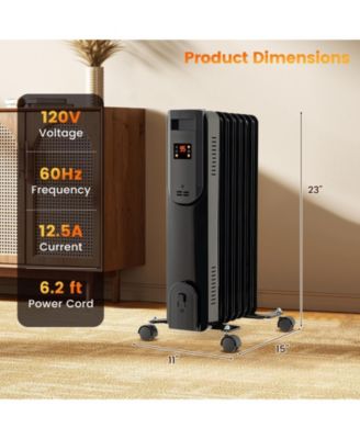 Oil Filled Radiator Heater with Adjustable Thermostat