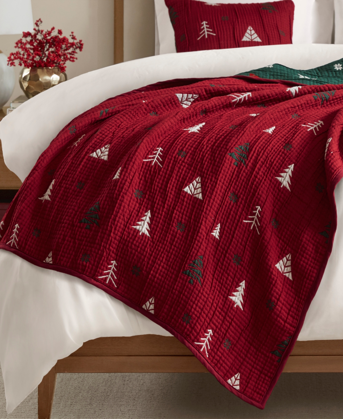 Madison Park Winter Reversible Cozy Throw Set, 50" x 60"