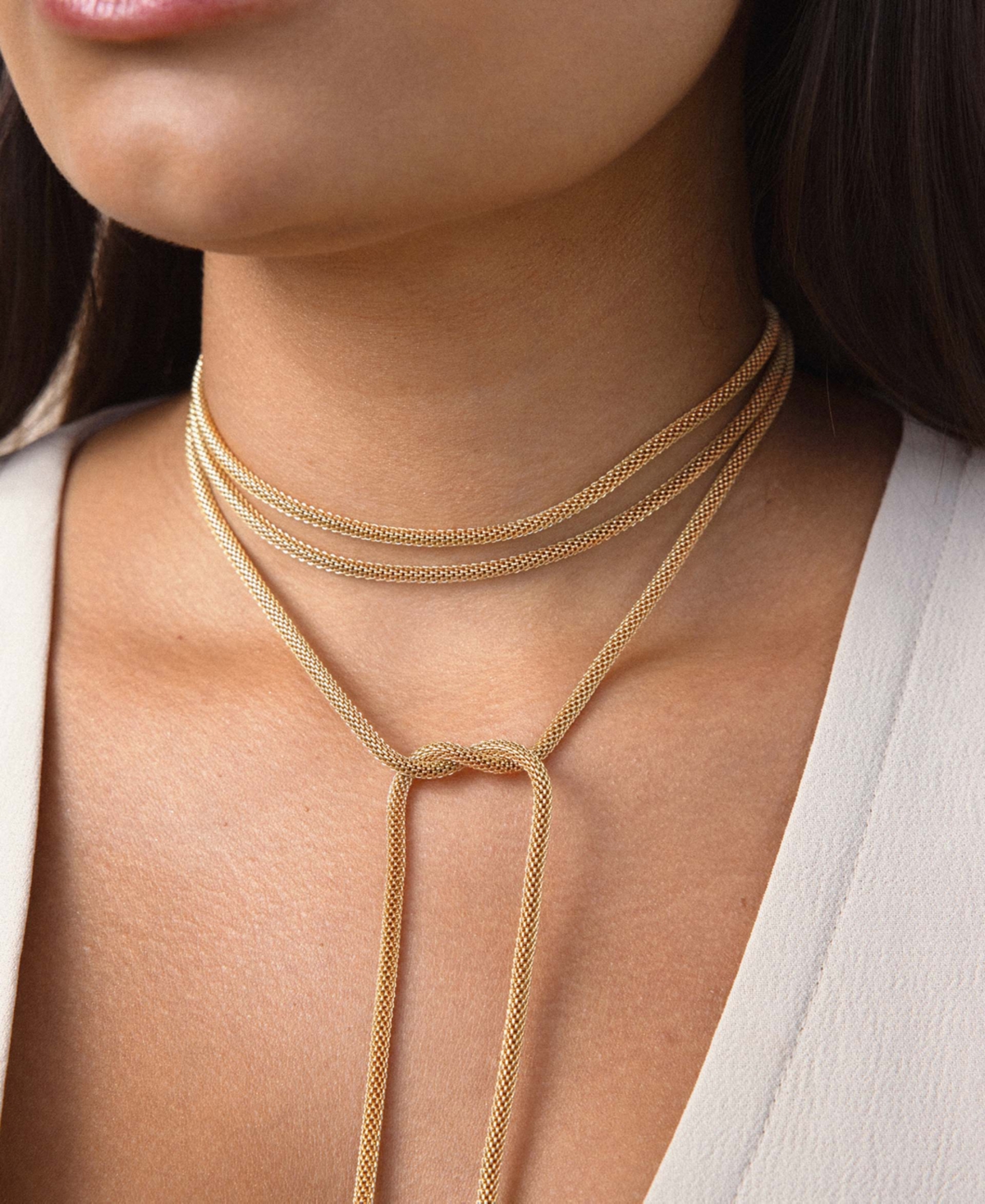 Ettika Gold Plated Forever Tied Necklace