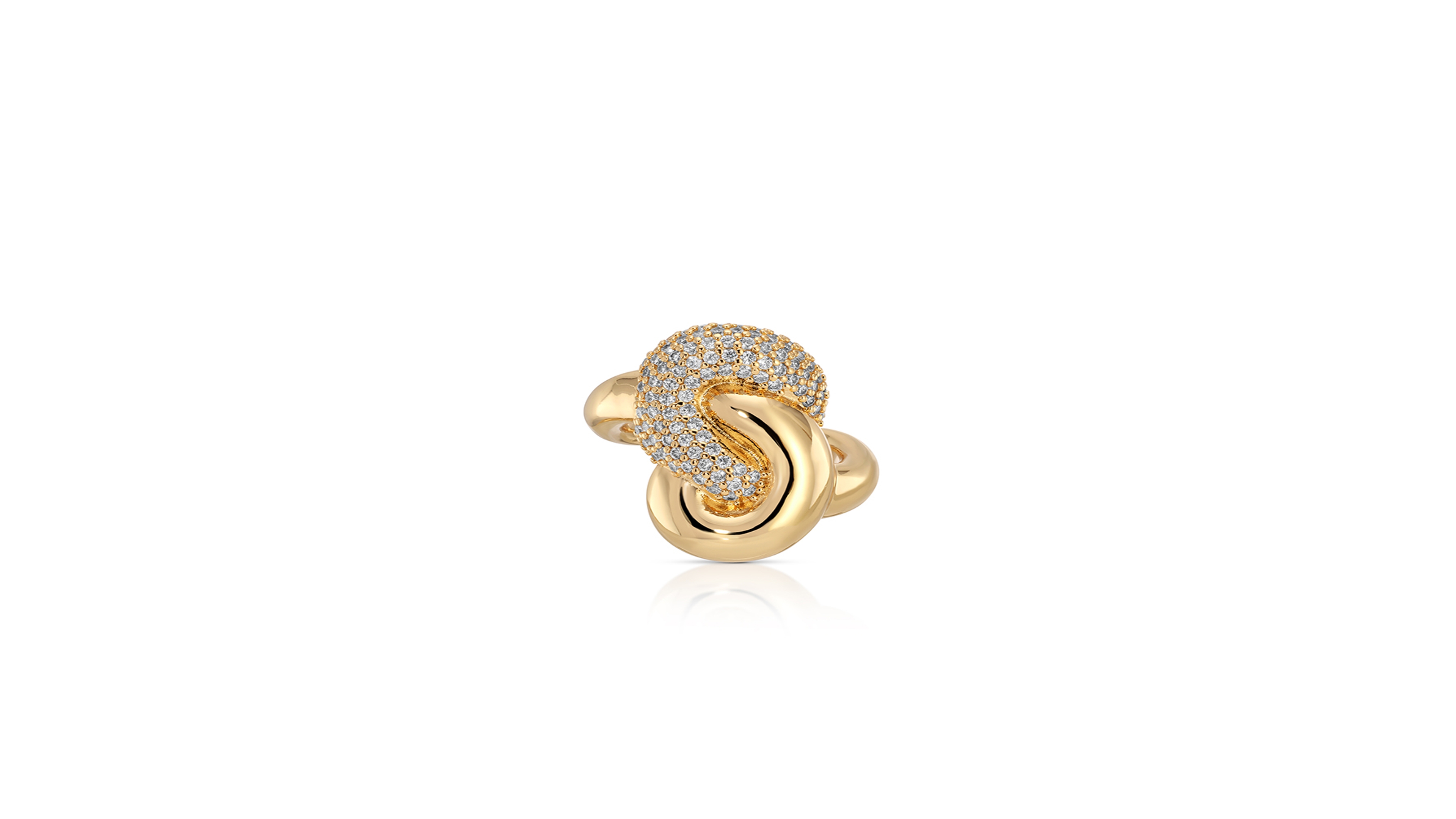 Ettika Gold Plated Love Me Knot Ring
