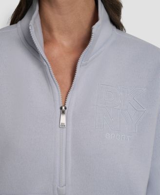 DKNY Women's Half-Zip Long-Sleeve Sweater