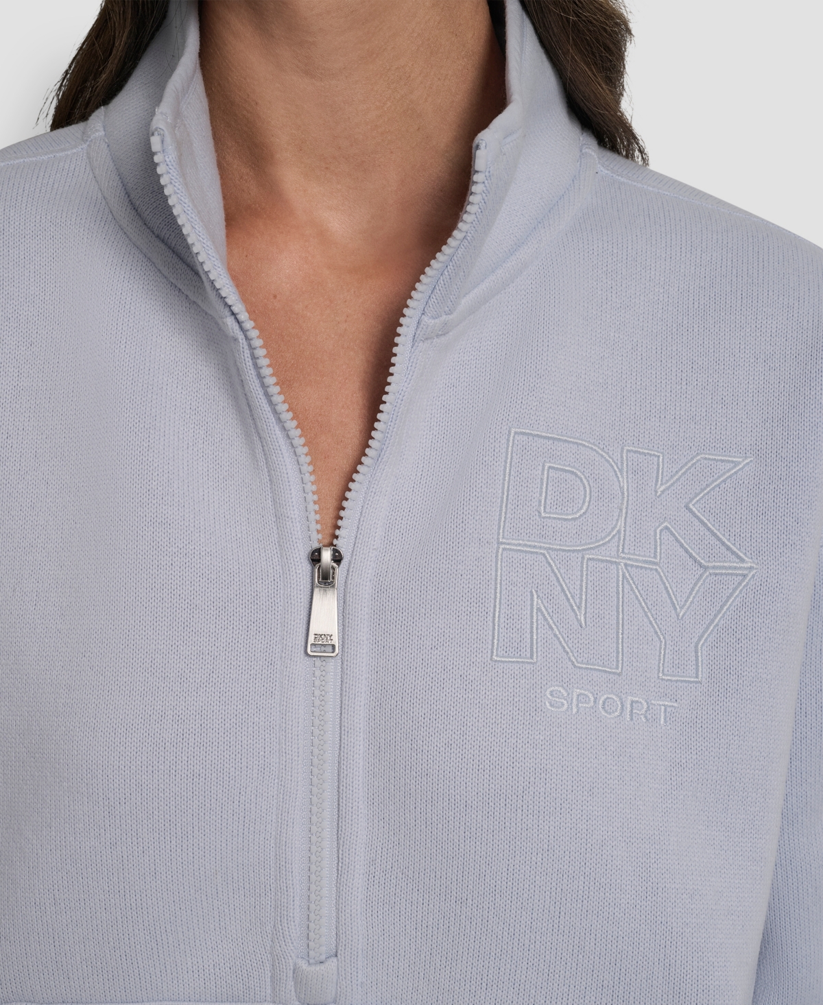 Dkny Women's Half-Zip Long-Sleeve Sweater