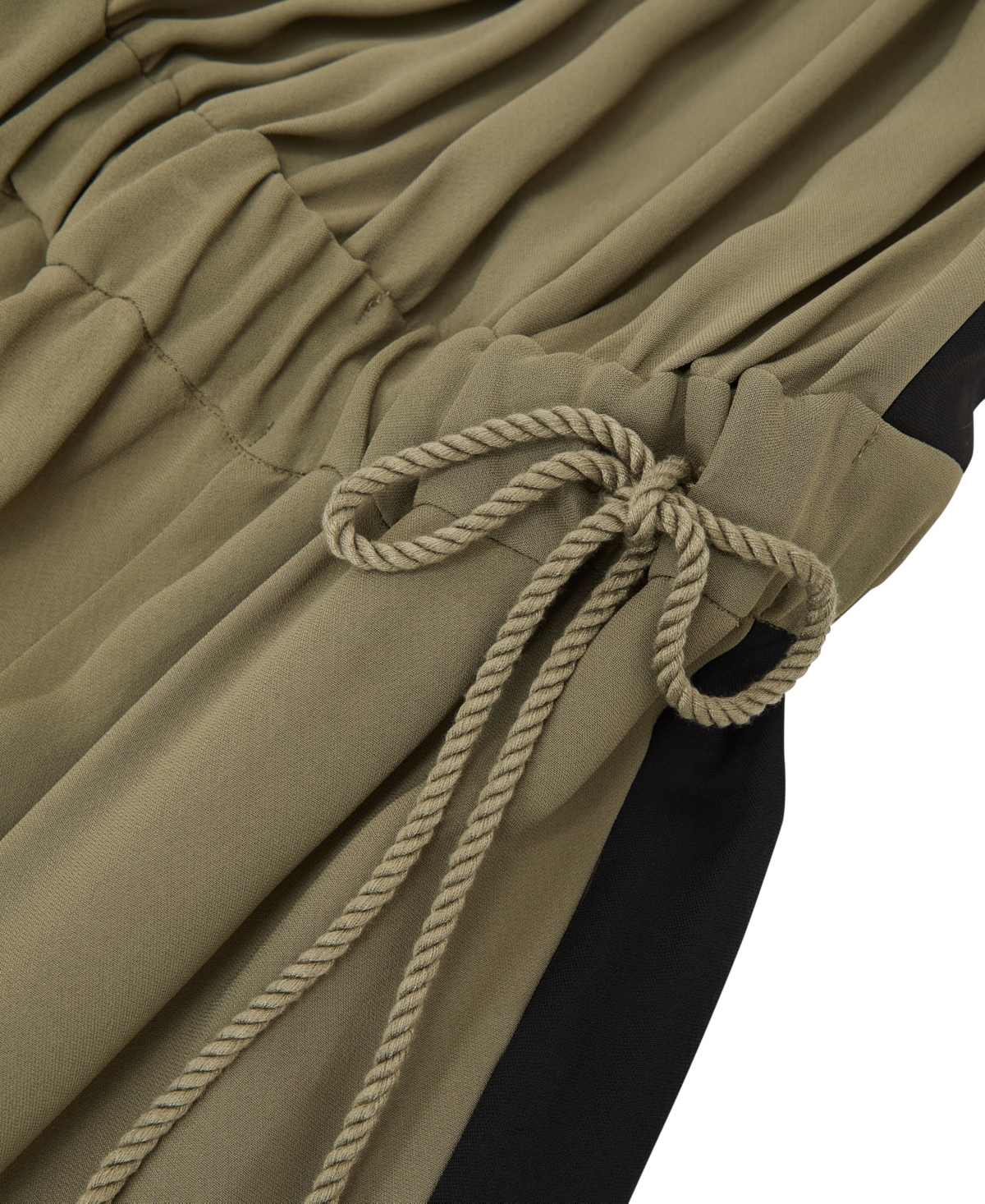 Reiss Color Block Gathered Wide-leg Jumpsuit In Green