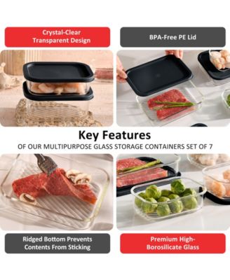 Borosilicate 14-Pc. Food Storage Container Set