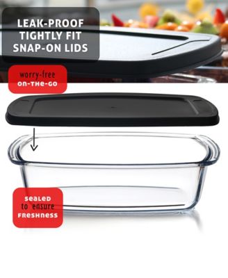Airtight 6-Pc. Rectangular Bread Loaf Containers Set