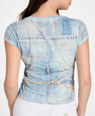 Women's Short-Sleeve Denim Sub R5 Top