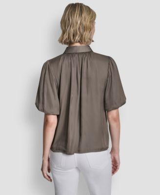 Women's Short-Sleeve Park Satin Top