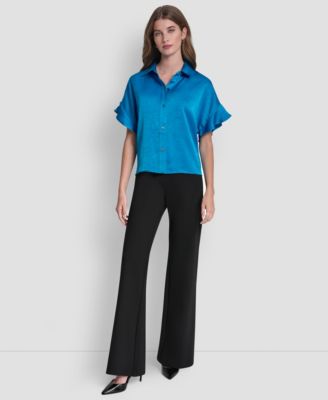 Women's Short-Sleeve Button-Front Shirt